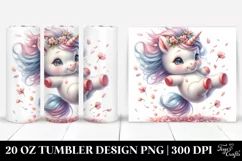 Cute Unicorn Spring Petals | 20 Oz Tumbler Product Image 1
