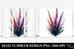 20 Oz Tumbler Sublimation | Glossy Heather Watercolor Product Image 1