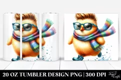Cute Baby Chicken Running 20 Oz Tumbler Product Image 1