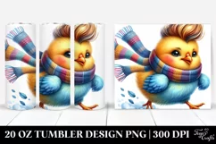 Cute Baby Chicken Running 20 Oz Tumbler Product Image 1