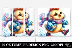 Cute Baby Chicken Running 20 Oz Tumbler Product Image 1