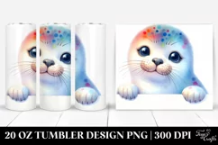 Colorful Seal Smile Eyes | 20 Oz Tumbler Product Image 1