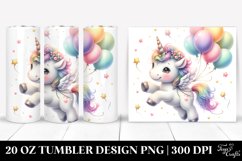 Cute Unicorn Balloons | 20 Oz Tumbler Product Image 1