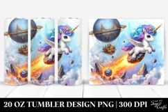 Cute Unicorn Diving from a Meteor | 20 Oz Tumbler Product Image 1
