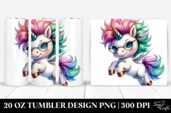 Baby Unicorn Jumping | 20 oz Tumbler Product Image 1