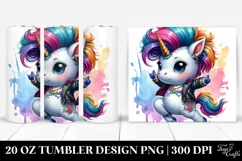 Baby Unicorn Jumping | 20 oz Tumbler Product Image 1