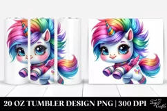 Baby Unicorn Jumping | 20 oz Tumbler Product Image 1
