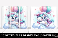 Cute Unicorn Balloons | 20 Oz Tumbler Product Image 1