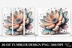 Pastel Wooden Stained Anemone|20 oz Tumbler Product Image 1