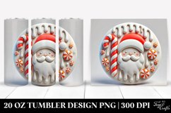 Simple Santa Round Image, Transparent 20 Oz Tumbler Product Image 1