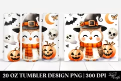 Very Simple Funny Halloween Clipart with Owl Product Image 1