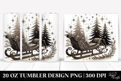 Glittery Sled Winter Scene 20 Oz Tumbler Product Image 1