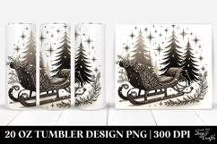 Glittery Sled Winter Scene 20 Oz Tumbler Product Image 1