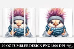 Winter Baby Chicken with Cool Haircut, 20 Oz Tumbler Product Image 1