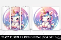 Cute Baby Unicorn Bubble | 20 Oz Tumbler Product Image 1