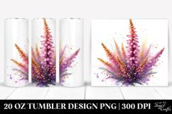 20 Oz Tumbler Sublimation | Shiny Heather Watercolor Splash Product Image 1