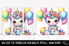 Cute Baby Unicorn with Beachwear | 20 oz Tumbler Product Image 1