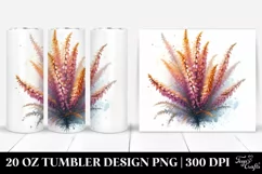 20 Oz Tumbler Sublimation | Shiny Heather Watercolor Splash Product Image 1
