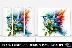 Abstract Watercolor Bird | 20 oz Tumbler Product Image 1
