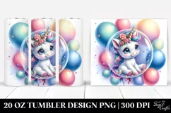 Cute Baby Unicorn Bubble | 20 Oz Tumbler Product Image 1