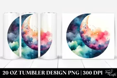 Colorful Simple Moon | 20 Oz Tumbler Product Image 1