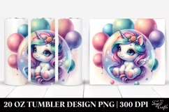 Cute Baby Unicorn Bubble | 20 Oz Tumbler Product Image 1