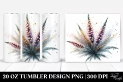 20 Oz Tumbler Sublimation | Shiny Heather Watercolor Splash Product Image 1
