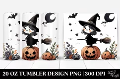 Funny Halloween Witch Clipart 20 Oz Tumbler Product Image 1