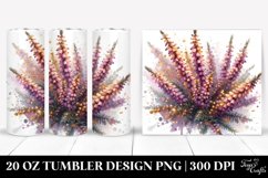 20 Oz Tumbler Sublimation | Shiny Heather Watercolor Splash Product Image 1