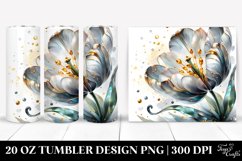 Shiny Tulip with Golden Insertions | 20 Oz Tumbler Product Image 1