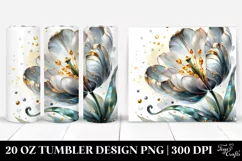 Shiny Tulip with Golden Insertions | 20 Oz Tumbler Product Image 1