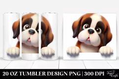 Colorful Cartoon Saint Bernard | 20 Oz Tumbler Product Image 1