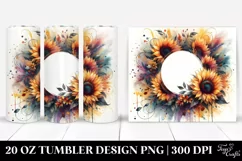 Colorful Sunflower Abstract Frame | 20 Oz Tumbler Product Image 1