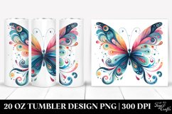 Colorful Butterfly Watercolor | 20 Oz Tumbler Product Image 1