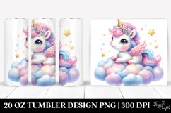 Cute Baby Unicorn in Pastel | 20 Oz Tumbler Product Image 1