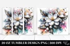 20 Oz Tumbler Sublimation | Shiny y Jasmine Metallic Product Image 1