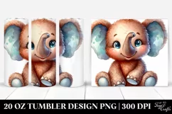 Colorful Plush Giraffe Clipart, High-Res 20 Oz Tumbler Product Image 1