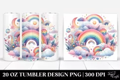 Colorful Rainbow Watercolor | 20 Oz Tumbler Product Image 1
