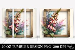 Abstract Pastel Foxglove Design 20 Oz Tumbler Product Image 1