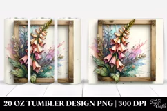 Abstract Pastel Foxglove Design 20 Oz Tumbler Product Image 1