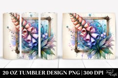 Abstract Pastel Foxglove Design 20 Oz Tumbler Product Image 1
