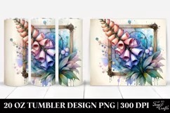 Abstract Pastel Foxglove Design 20 Oz Tumbler Product Image 1