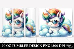 Cute Baby Unicorn with Cool Haircut | 20 Oz Tumbler Product Image 1