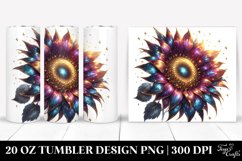 Watercolor Shiny Sunflower Round Product Image 1
