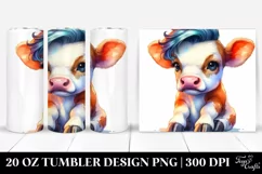 Cute Baby Cow in Style, 20 Oz Tumbler Product Image 1