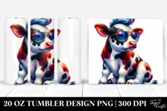 Smiling Baby Cow in Style 20 Oz Tumbler Product Image 1