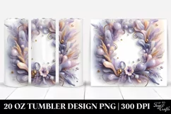 Abstract Pastel Shiny Lavender, 20 Oz Tumbler Product Image 1