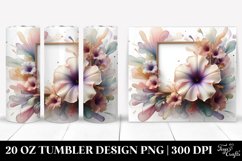 Abstract Glossy Petunia Design 20 Oz Tumbler Product Image 1