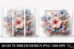 Abstract Glossy Petunia Design 20 Oz Tumbler Product Image 1