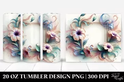 Glossy Pastel Petunia Ornament, 20 Oz Tumbler Product Image 1